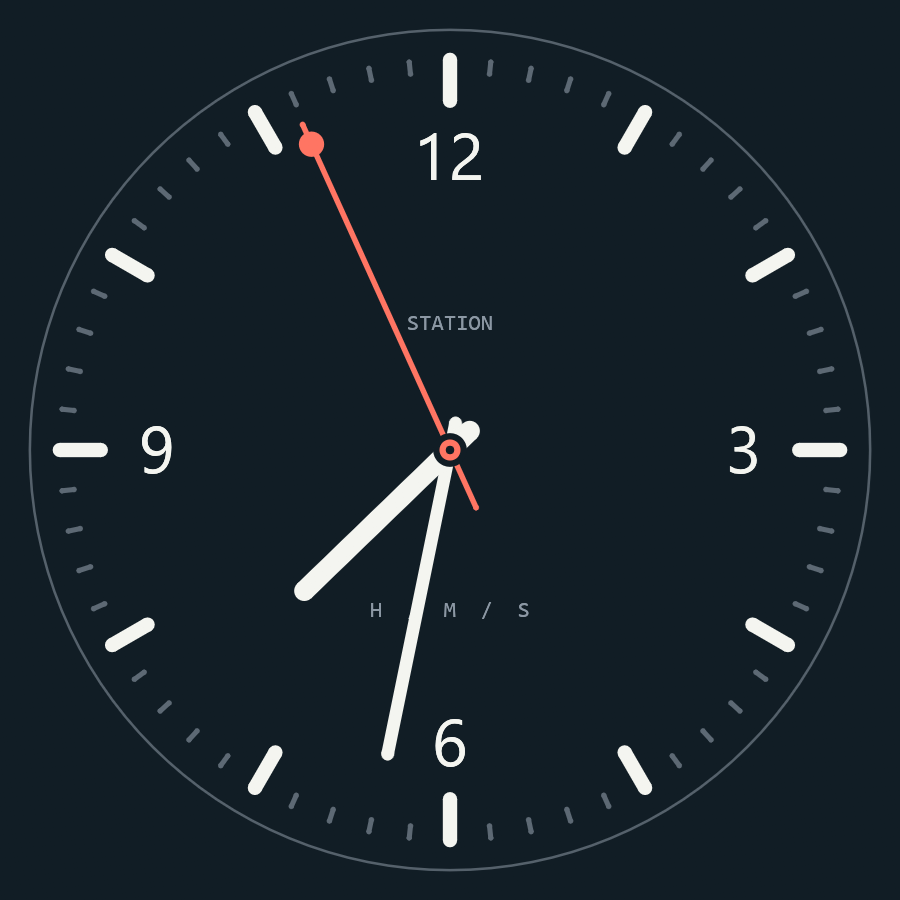 Large view of the Station clock face