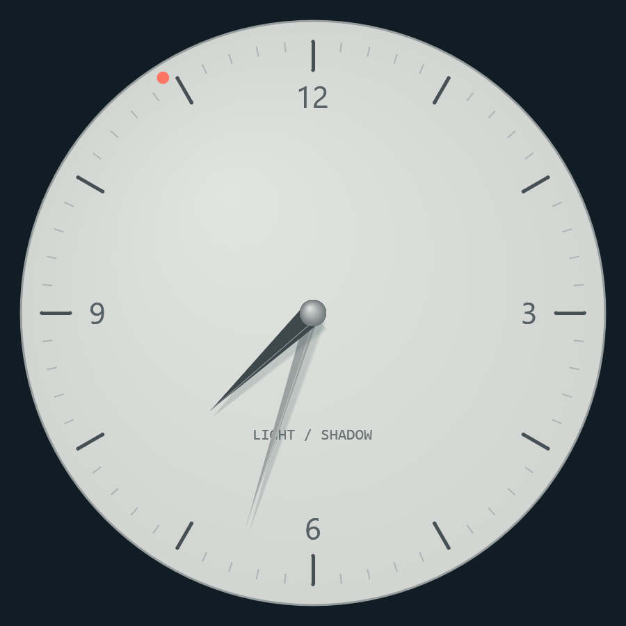 Large view of the Shadow clock face