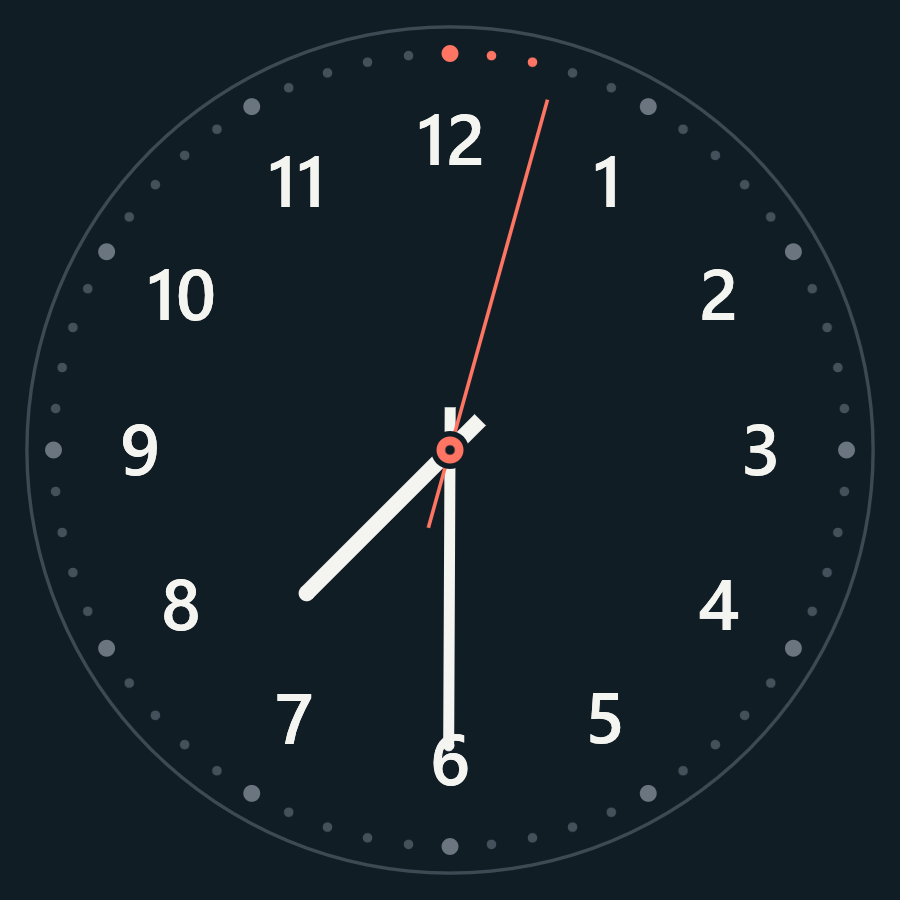 Large view of the Studio clock face