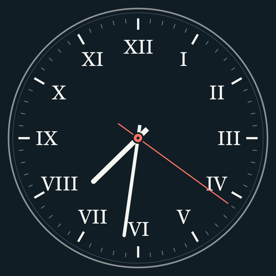 Large view of the Classic clock face